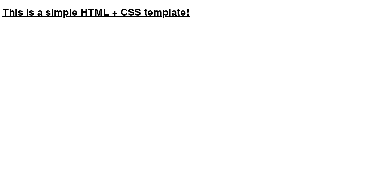 HTML + CSS